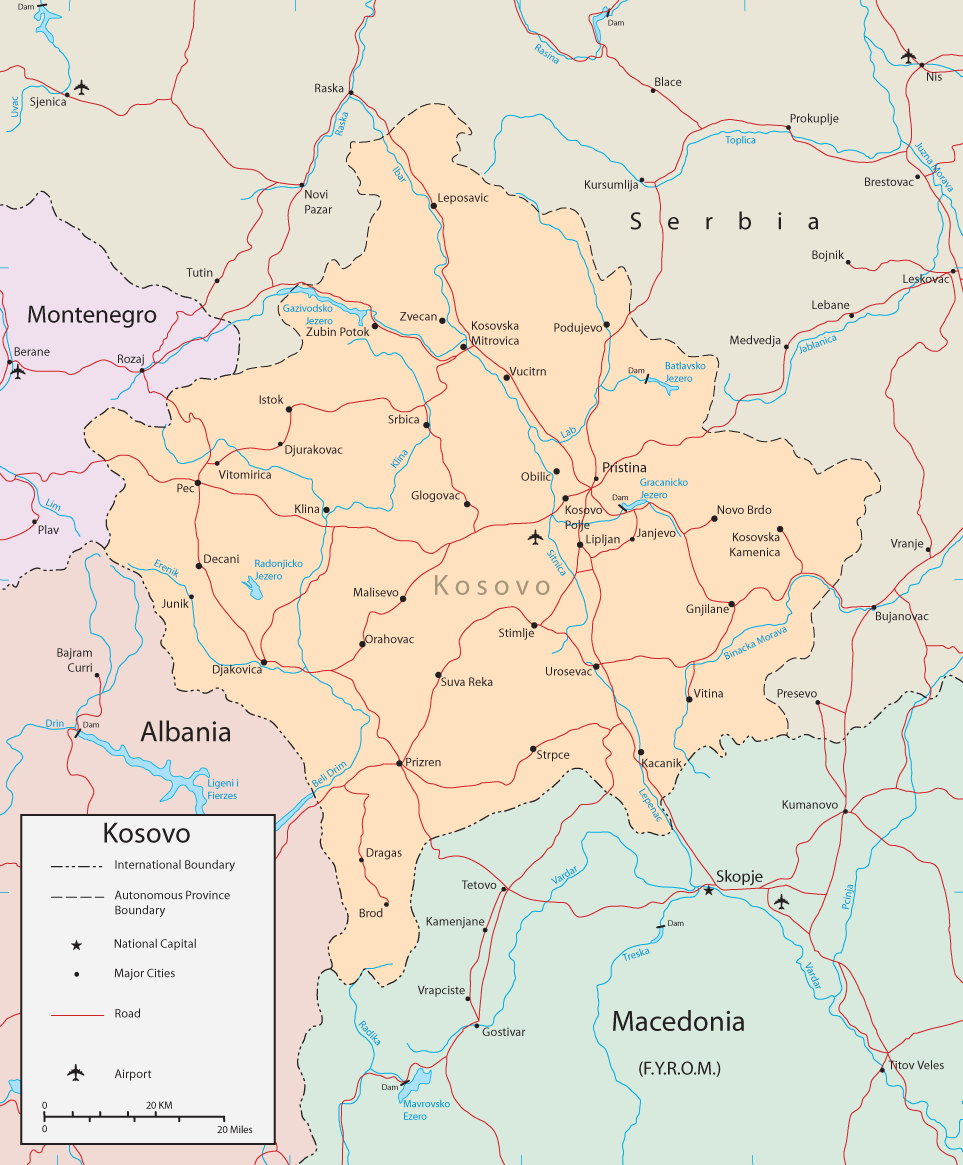 politique carte du kosovo